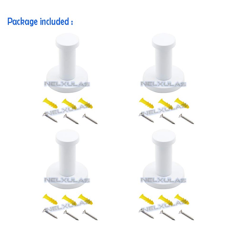 NELXULAS Classic White Stainless Steel Single Super Heavy Duty Wall