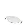 Godinger Natura Collection Porcelain Serving Tray With Rack White/Silver