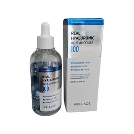 Wellage Real Hyaluronic Blue Ampoule 100ml x 1 / 웰라쥬 리얼 히알루로닉 블루 앰플 100ml x 1개