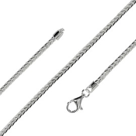 Avesano 102083-0 Men's Byzantine Chain Bracelet, 925 Silver, 3 mm, Men's Bracelet Length 19 cm - 23 cm, Sterling Silver, Without Stone