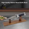 Biobasedon Knife Display, Natural Walnut Wood Single Knife Display Stand,