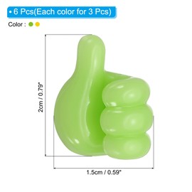 PATIKIL Cord Holders, 6 Pcs Cable Clips for Nightstand Wire Organizer for Desk Wall Car Office Management Charger Computer Housewarming Gifts, Green, Yellow