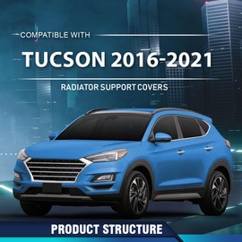 PIT66 Radiator Support Cover Compatible with Hyundai Tucson 2016-2021 86342D3000, HY1224111 Black