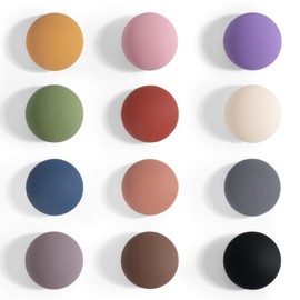 rhinocats 12Pcs Fridge Magnets,Locker Decor, Colorful Decorative Matte hemispheric Refrigerator Magnets, Cute Strong Whiteboard Magnets for Classroom Kitchen Office