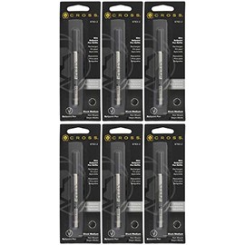 6 X Cross Slim Black Ballpoint Ink Refill (8783-2)