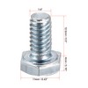 sourcing map Hex Head Screw Bolts Carbon Steel 1/4"-20x1/2" Fastener