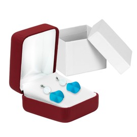 Jewelry Necklace Gift Box, Bracelet Storage Case, For Proposal, Wedding, Engagement, and Jewelry sellers, Long Necklace watch And bracelet Jewelry box, (Burgundy, Earring)