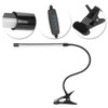 LED Adjustable Clip Reading Light Cold Warm Brightness Light Black