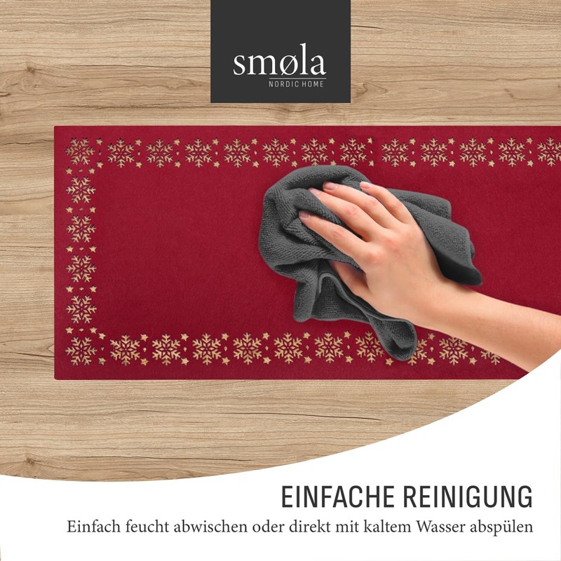 smøla Design Table Runner Christmas I Winter Table Runner Red