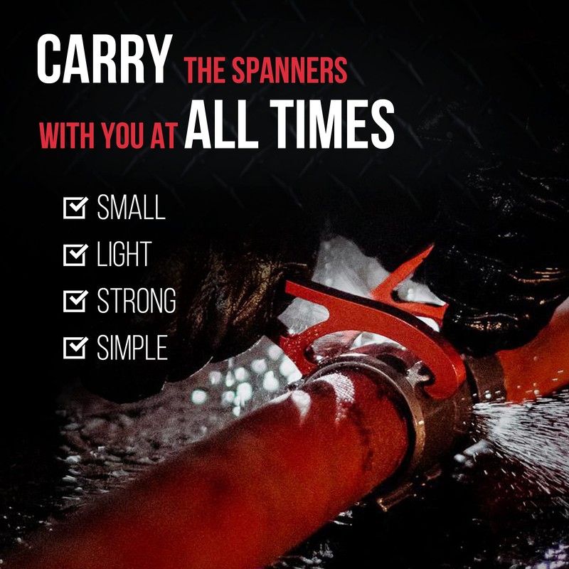 Motis - Firefighting Mini Spanners, Lightweight & Portable Spanner Wrench,