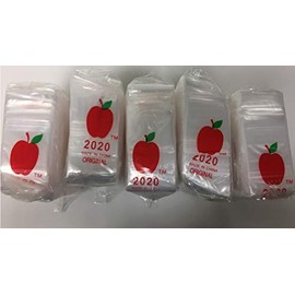 5,000 2x2 2mil Apple Brand Clear Resealable Bags 2 2" X 5000 2020 Baggies