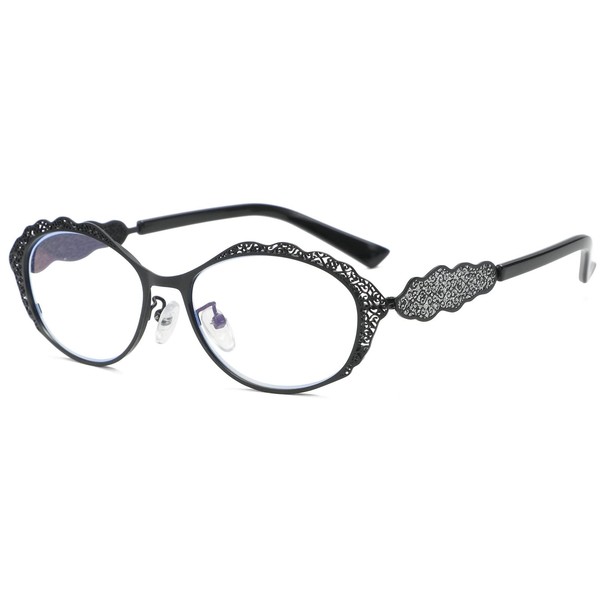 mincl Rhinestone Bling Reading Glasses for Women Metal Frame Diamond