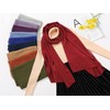 Elerevyo Women's Scarf, Solid, Chiffon, Lightweight, Soft, Thin, Long Head