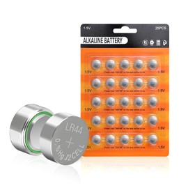kunying 25 Pack AG13 LR44 Batteries,Premium Alkaline 357 303 a76 lr44 1.5v Battery, LR44 Button Cell Battery for Watch