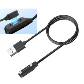 Charging Cable for Bone Conduction Headphone, 4-pin Charger Fit for Dnniakm X7 Pro, SAMVEK X7, Nilsinn X7, Tevese X16, NANK Runner Pro/2/3/4 and More, Magnetic Charger Cable, (7.62mm Pitch), 1 Pack