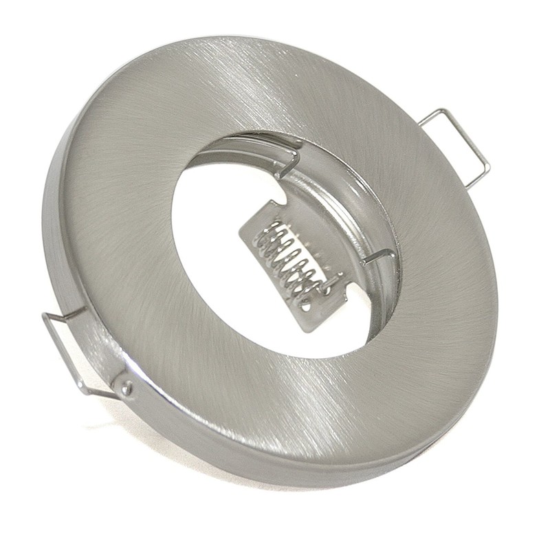 JungesLicht Set of 3 LED Recessed Spotlights IP65 Brushed Stainless