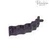 Parcelona French Crinkled Black Large Celluloid Metal Free Hair Clip
