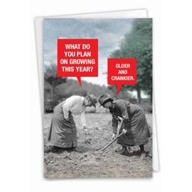 NobleWorks Older And Crankier - Birthday Greeting Card with Envelope (4.63 x 6.75 Inch) - C9362BDG