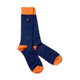 Swole Panda Bamboo Socks UK7-11 - Spotted Orange Mens Socks
