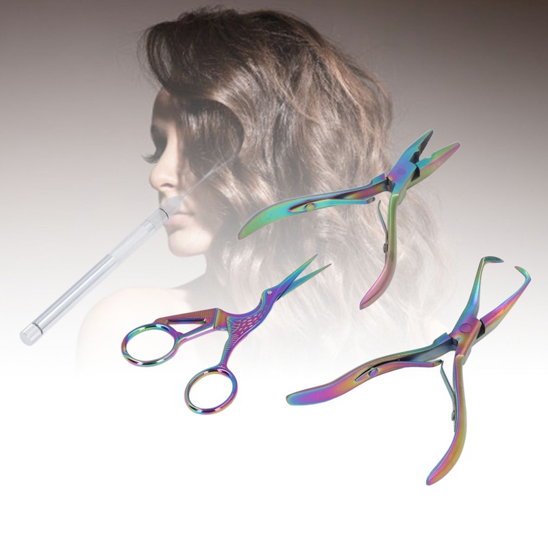 4pcs Hair Extension Tools with Pliers Wire Loop Beading Hook
