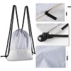 Drawstring Backpack Bag, Waterproof Draw String Back Sack with Zip