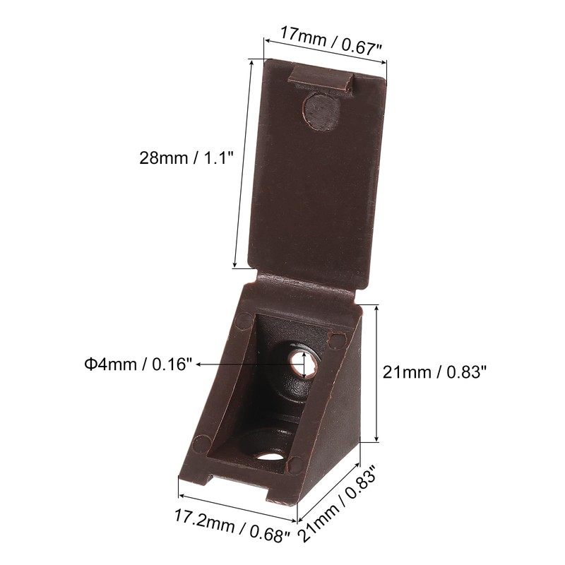 QUARKZMAN 10pcs 90 Degree Corner Braces Plastic with Cover Cap