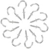 Bonsicoky 120 Pcs 5/8 Inch Screw Hooks, Nickel Plated Metal