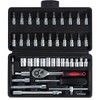 YUKABAN 46 Pieces 1/4 inch Drive Socket Ratchet Wrench Set,