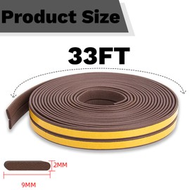 Weather Stripping Door Seal Strip Sound Proofing Insulation Weatherproof Doors and Windows Seal Strip Self-Adhesive Weatherstrip