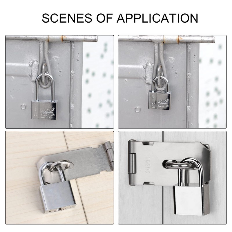 MroMax 3 x Padlock with Keys, Rustproof, Waterproof, Outdoor Steel