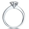 [THREE MAN] Engagement Ring Sterling Silver Heart Cut NSCD Diamond