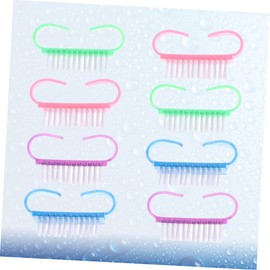 FRCOLOR Dust Manicure Tools Set 8pcs Plastic Nail Art Brush Nail Dust Brush for Women Girls