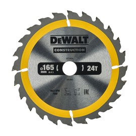 DEWALT DT1934-QZ Construction Circ Saw Blade, Yellow, 165 x 20 mm