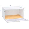 ETMI White Bread Box for Kitchen Countertop - Large Modern