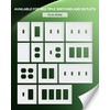 TREEWELL 2-Pack Double Decorator Outlet Cover Plate, White Decorative Switch