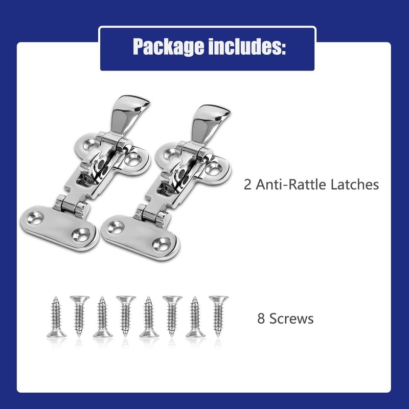 Marine Grade Boat Door Hatch Anti-Rattle Latches, Hold Down Clamp