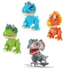 Kannove Easter Basket Stuffers for Toddlers,4 Pack Dinosaur Action Figures