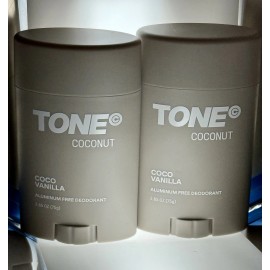 TONE COCONUT MENS DOUBLE TAP- AL FREE Deodorant w/Fresh for 48hr Odor Protection