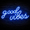 Blue Good Vibes Neon Sign (16.1 x 8.3 inch)