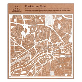 Frankfurt am Main Paper Art Card White 30 x 30 cm Paper Art