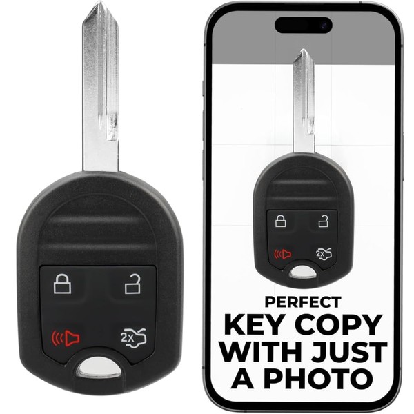 Cut Remote Key Fob Replacement Fits with Ford Mustang, Explorer,