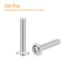 sourcing map Flanged Button Head Socket Cap Screws, 100 Pcs