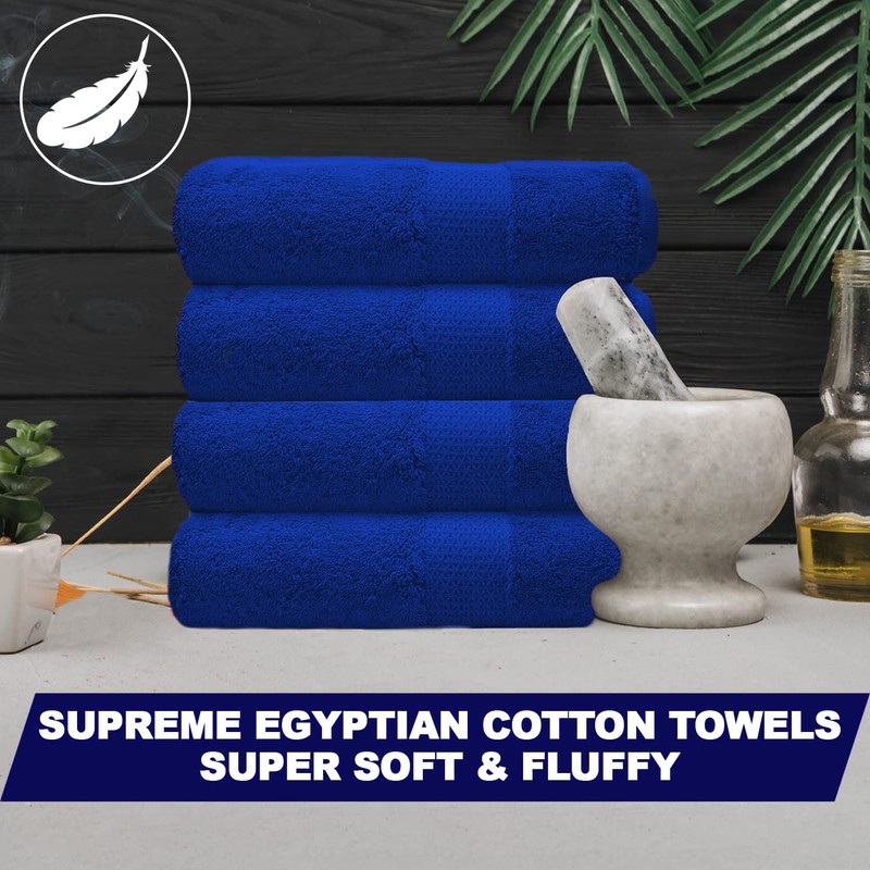 Towelogy® Premium Large Hand Towels Set 100% Combed Ring Spun