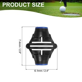 PATIKIL Golf Ball Marker Stencil 360 Degree Triple Track Golf Ball Alignment Marking Tool Line Drawing Marker for Men Women, Black/Blue