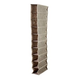 HH Organizador Closet Zapatos Bufandas 10 Espacio Colgable Cafe