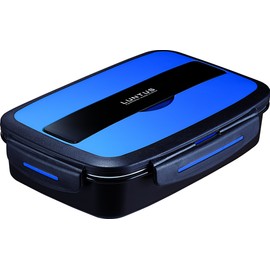 Asbel TLB-880 Lantas DB Lunch Box, 1 Tier, 3652.0 fl oz (880 ml), Includes Bag, Metallic Blue