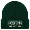 MoonWorks® Men's Beanie with Patch Knitted Hat with Saying Skiing