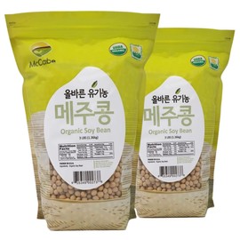 McCabe Organic Soybeans - Whole Soy Beans Dry Organic | GMO-Free Organic Soy Bean | USDA and CCOF Organic Certified | Product of USA | 3 Lbs (48 oz) Pack of 2