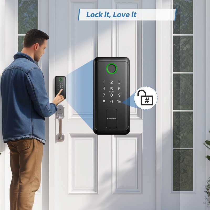 Keypad Smart Door Knob Lock, Door Knob with Locks, Keyless