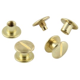 Binding Screws, Brass-Plated or Nickel-Plated Various Sizes, 20, 50, 100 or 1000 Pieces